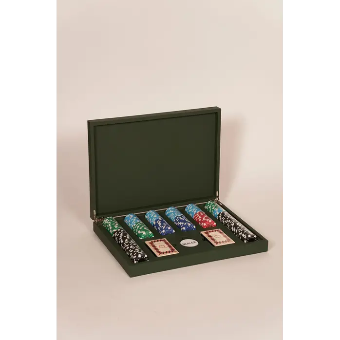 House of Nobilique Poker Set Green – Luxe Poker Set met 300 Professionele Weighted Chips in Leren Case House of Nobilique Poker Set Green – Luxe Poker Set met 300 Professionele Weighted Chips in Leren Case