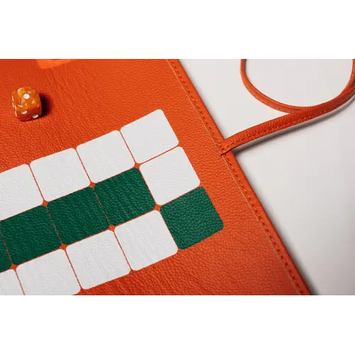 House of Nobilique Roll Up Ludo Orange - Deluxe Leather Aggravation Travel Set (44 x 39 cm) House of Nobilique Roll Up Ludo Orange - Deluxe Leather Aggravation Travel Set (44 x 39 cm)