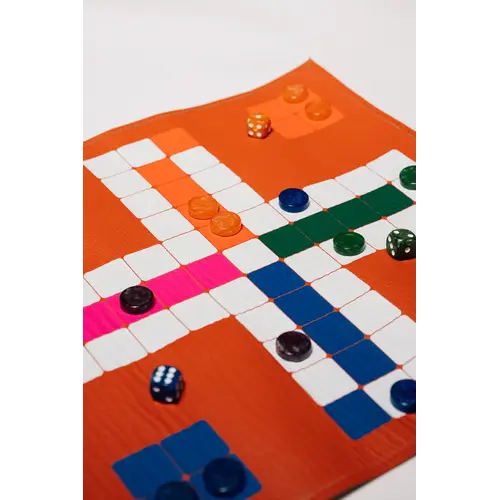 House of Nobilique Roll Up Ludo Orange - Deluxe Leather Aggravation Travel Set (44 x 39 cm) House of Nobilique Roll Up Ludo Orange - Deluxe Leather Aggravation Travel Set (44 x 39 cm)