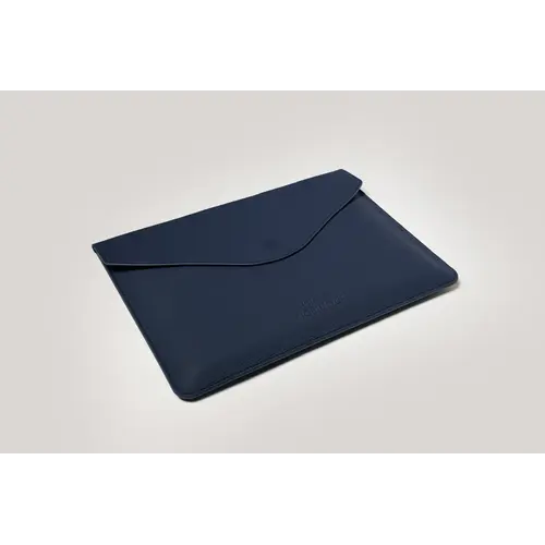 House of Nobilique Laptop Case 15/16 inch Deep Blue - Luxury Handmade Leather Sleeve for MacBook and Laptop