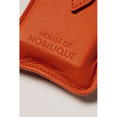 House of Nobilique Cardholder Orange - Luxury Leather Cardholder from Full Grain Leather