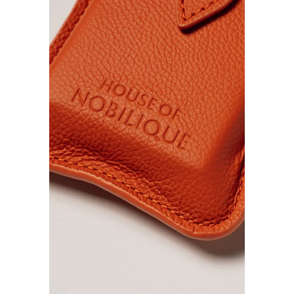 House of Nobilique Cardholder Orange - Luxury Leather Cardholder from Full Grain Leather