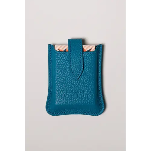 House of Nobilique Cardholder Azure Blue - Luxury Leather Cardholder from Full Grain Leather