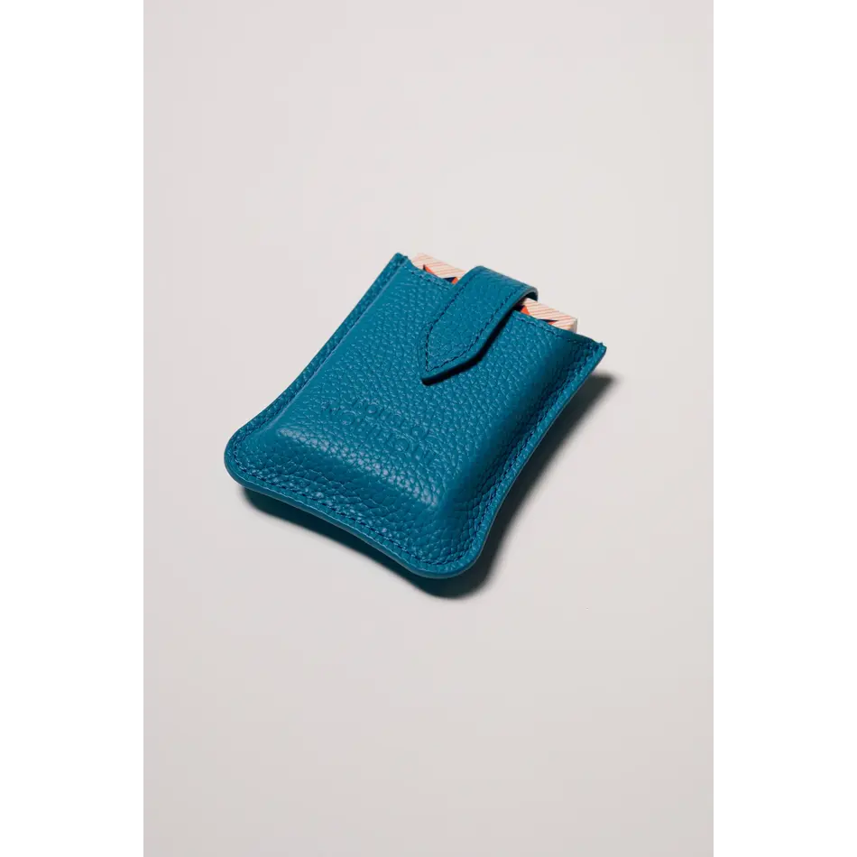 House of Nobilique Cardholder Azure Blue - Luxury Leather Cardholder from Full Grain Leather