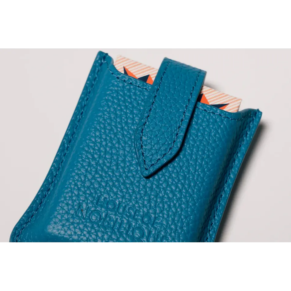 House of Nobilique Cardholder Azure Blue - Luxury Leather Cardholder from Full Grain Leather