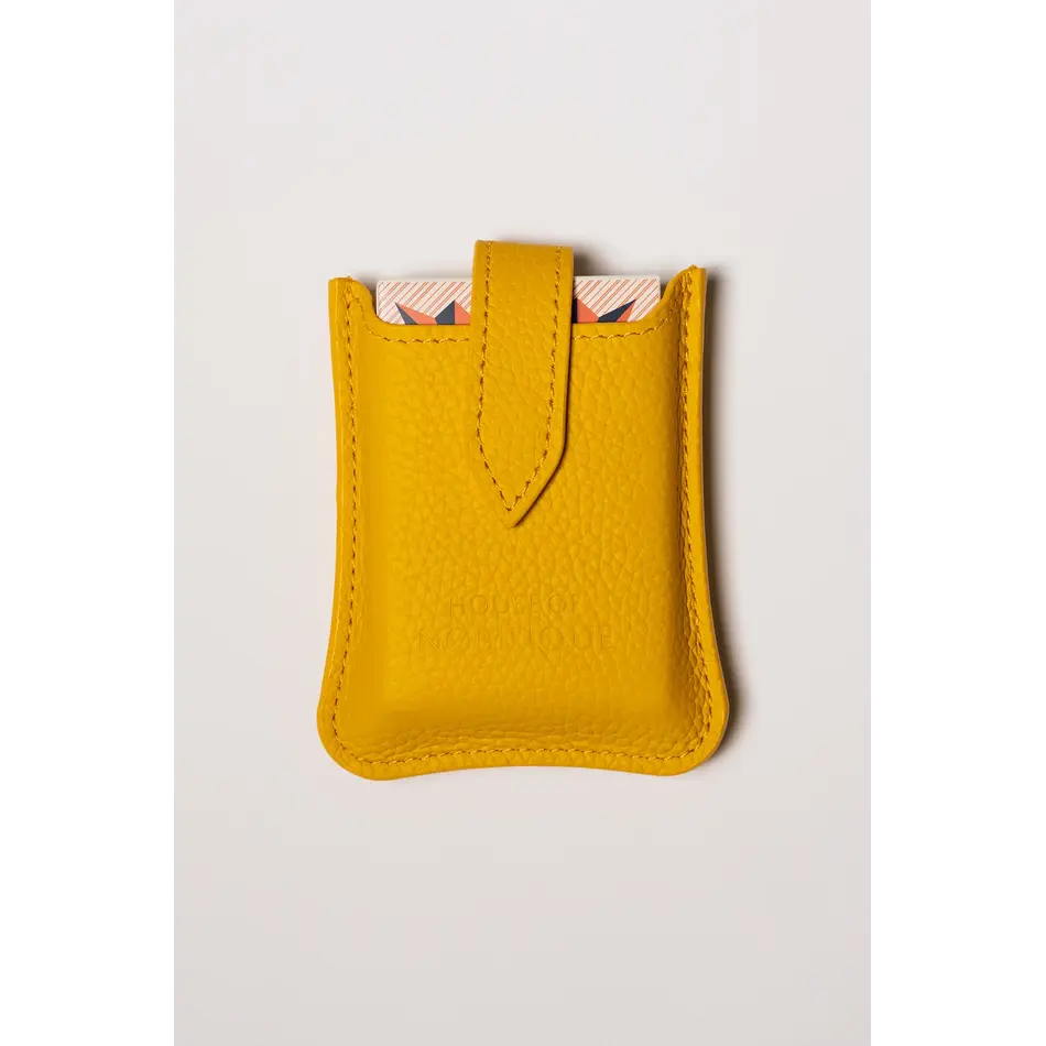 House of Nobilique Cardholder Yellow - Luxury Leather Cardholder from Full Grain Leather