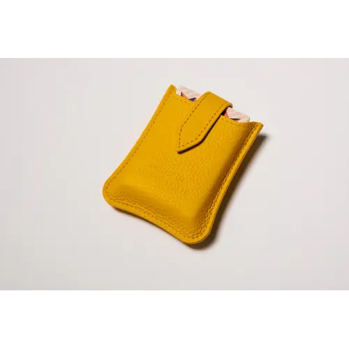 House of Nobilique Cardholder Yellow - Luxury Leather Cardholder from Full Grain Leather