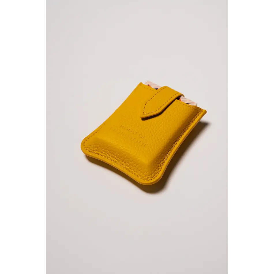 House of Nobilique Cardholder Yellow - Luxury Leather Cardholder from Full Grain Leather