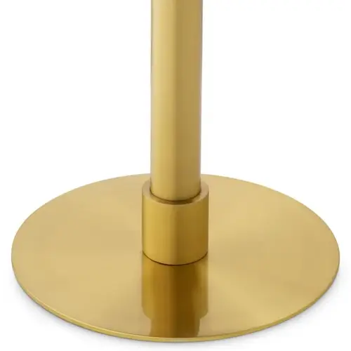 Eichholtz Eichholtz Terzo Round Dining Table - Round | Brushed Brass Base | Ceramic Top in Slate Look