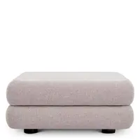 Malaga Outdoor Modular Ottoman - Mauritius Light Grey | Water Repellent | Includes Cover