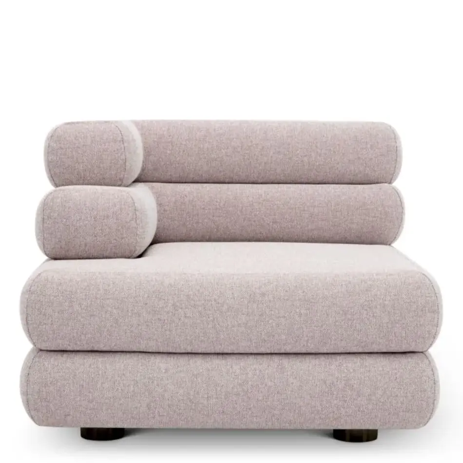 Eichholtz Malaga Outdoor Modulaire Bank – Left | Mauritius Light Grey | Waterafstotend