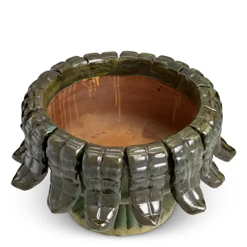 Eichholtz Grantham Outdoor Planter - Green Ceramic | Durable & Elegant