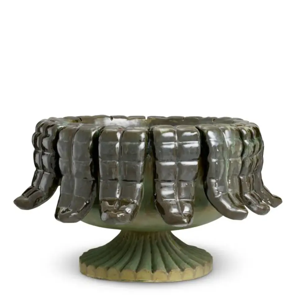 Eichholtz Grantham Outdoor Planter - Green Ceramic | Durable & Elegant