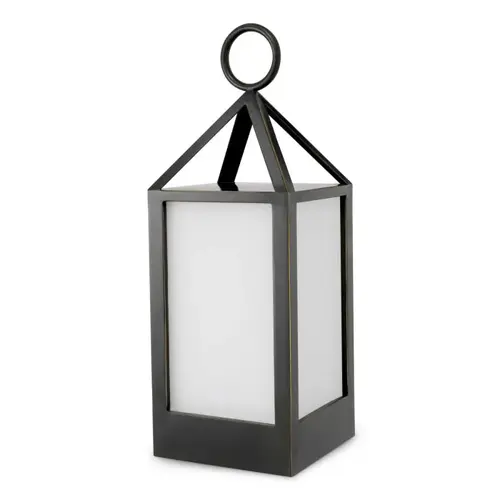 Eichholtz Riserva S Outdoor Lamp – Bronze Highlight | White Glass | Compact & Elegant