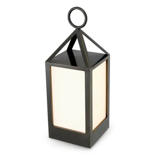 Eichholtz Riserva S Outdoor Lamp – Bronze Highlight | White Glass | Compact & Elegant