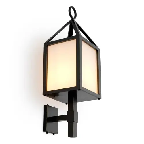 Eichholtz Riserva Outdoor Wandlamp – Bronze Highlight | Wit Glas | Elegant & Tijdloos