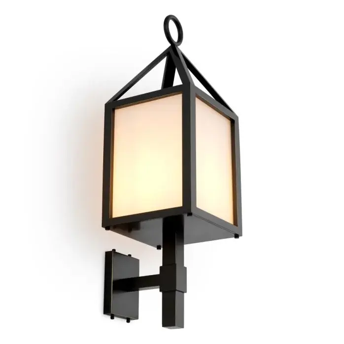 Eichholtz Riserva Outdoor Wandlamp – Bronze Highlight | Wit Glas | Elegant & Tijdloos