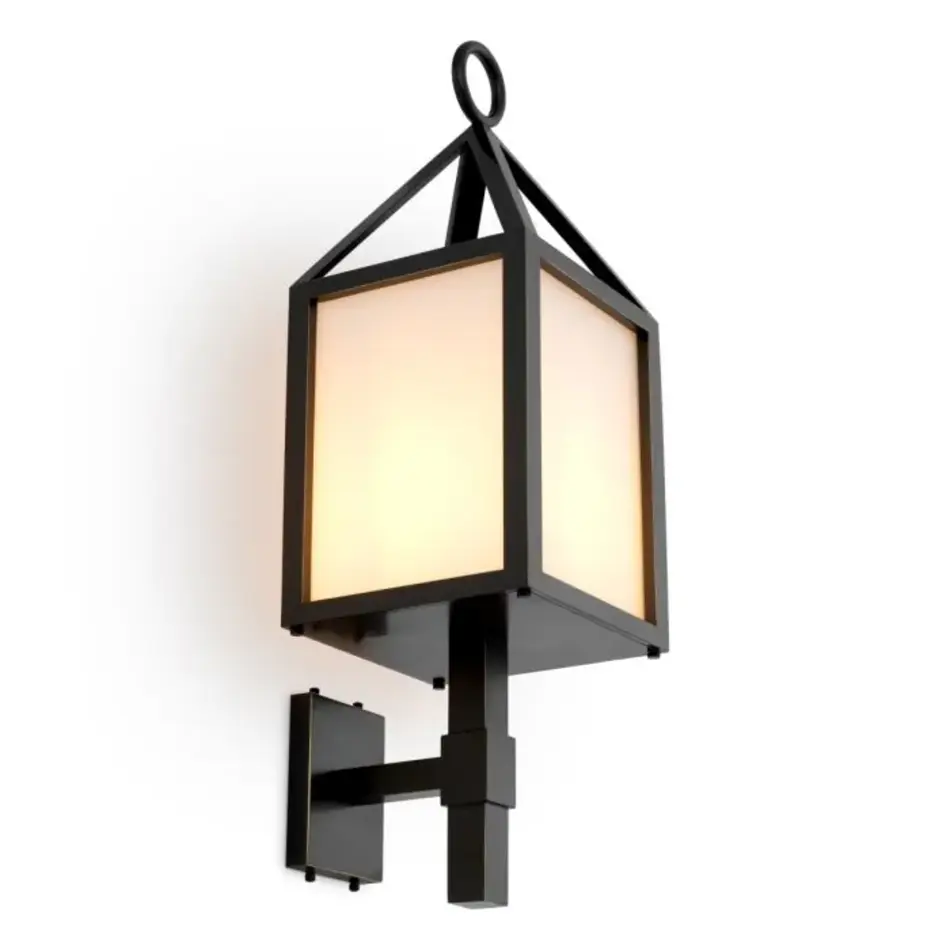 Eichholtz Riserva Outdoor Wandlamp – Bronze Highlight | Wit Glas | Elegant & Tijdloos