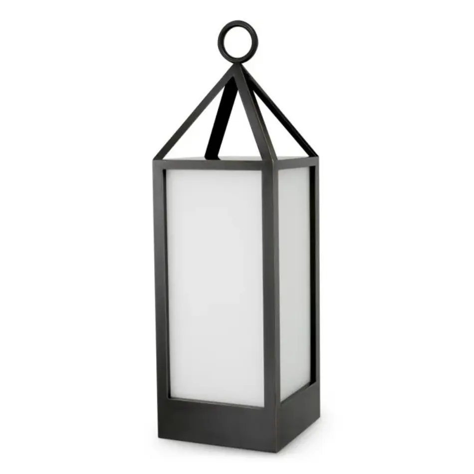 Eichholtz Riserva L Outdoor Lamp - Bronze Highlight | White Glass | Large & Elegant