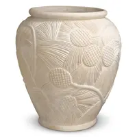 Yasmine Outdoor Planter - Cream | Fiberglass | Sculptural Design