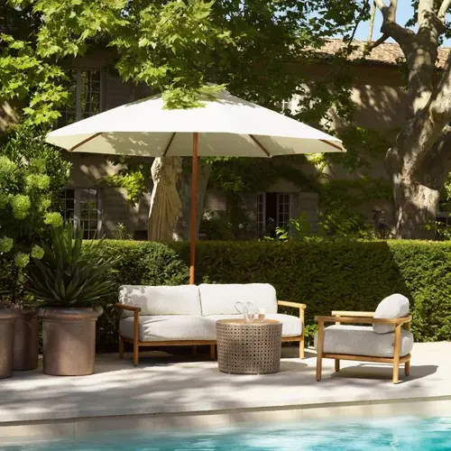 Eichholtz Ombria Outdoor Chair - Natural Teak | Arden Natural | Timeless & Elegant