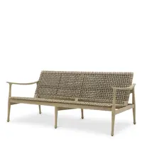 Manzo Outdoor Sofa – Aged Teak | Greige Rope | Luxe Loungedesign