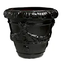 Toulon Outdoor Planter - Black Ceramic | Sculptural & Elegant
