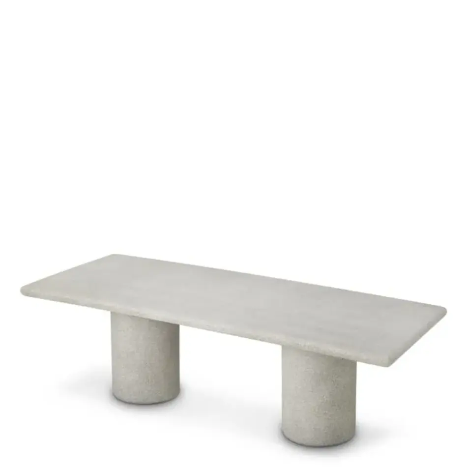 Eichholtz Cloverdale Outdoor Dining Table – Grijze Steenlook | Modern & Elegant