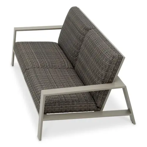 Eichholtz Belle Vue Outdoor Sofa - Grey Finish | Grey Faux Rattan | Comfort & Luxury Eichholtz Belle Vue Outdoor Sofa - Grey Finish | Grey Faux Rattan | Comfort & Luxury