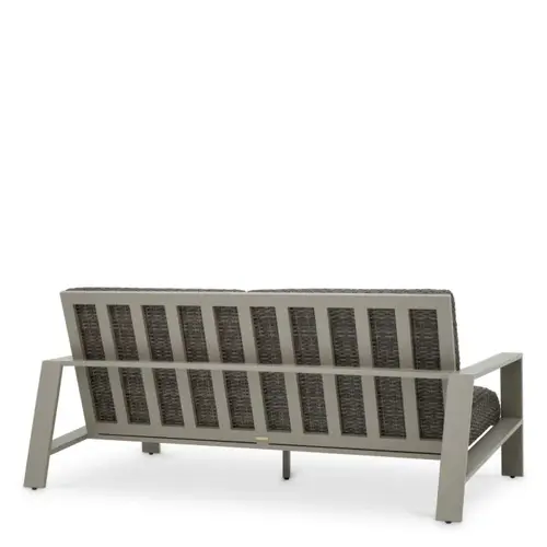 Eichholtz Belle Vue Outdoor Sofa - Grey Finish | Grey Faux Rattan | Comfort & Luxury Eichholtz Belle Vue Outdoor Sofa - Grey Finish | Grey Faux Rattan | Comfort & Luxury