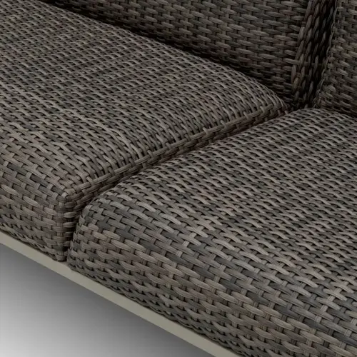 Eichholtz Belle Vue Outdoor Sofa - Grey Finish | Grey Faux Rattan | Comfort & Luxury Eichholtz Belle Vue Outdoor Sofa - Grey Finish | Grey Faux Rattan | Comfort & Luxury