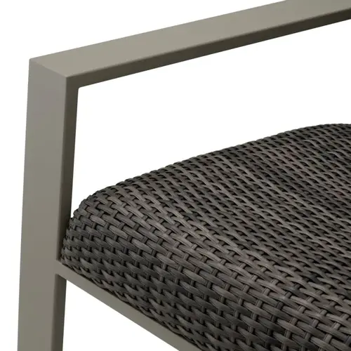 Eichholtz Belle Vue Outdoor Chair – Grijze Finish | Grey Faux Rattan | Elegant & Comfortabel