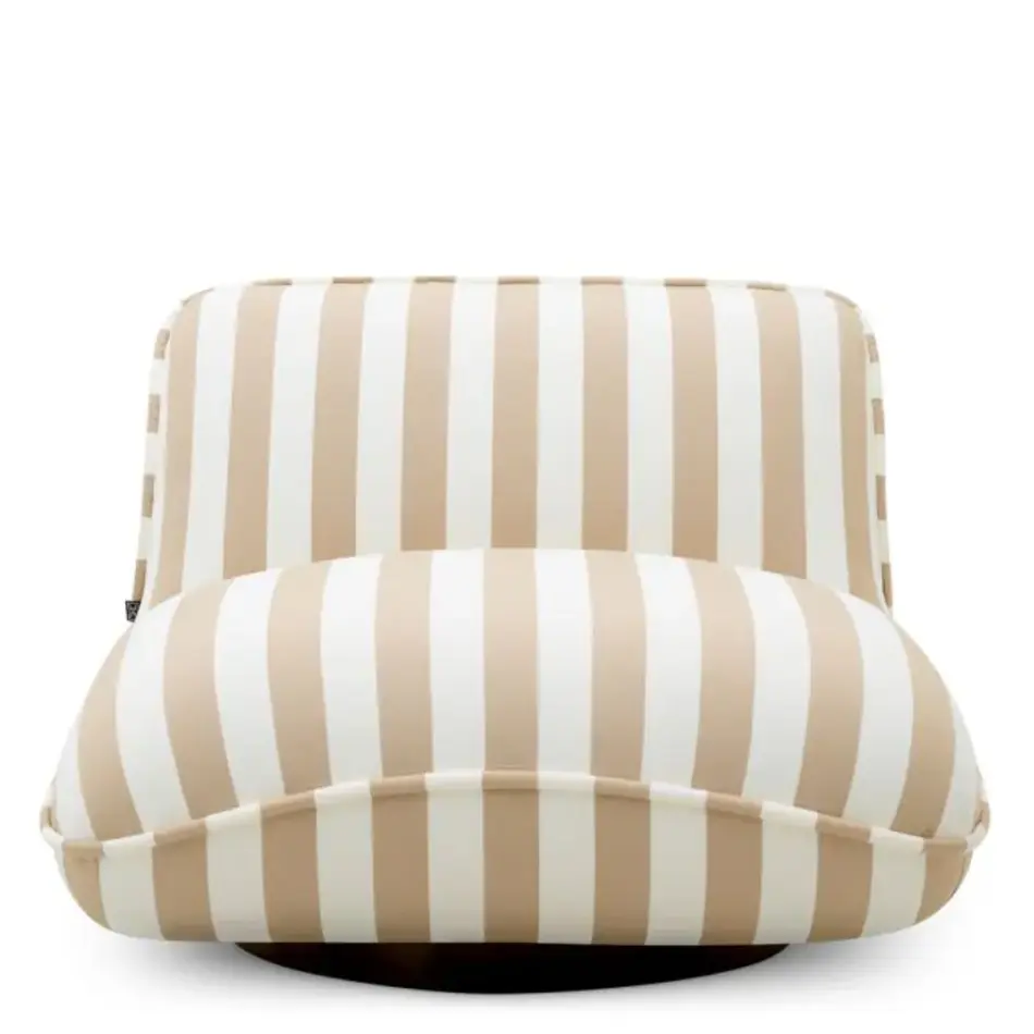 Eichholtz Relax Outdoor Chair - Florent Beige | Black Base | Modern & Elegant