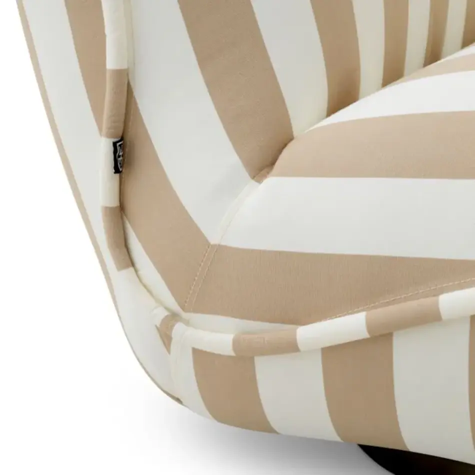 Eichholtz Relax Outdoor Chair - Florent Beige | Black Base | Modern & Elegant