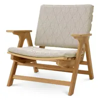 Oceanview Outdoor Chair – Natural Teak | Acento Zwart-Wit | Opvouwbaar Design