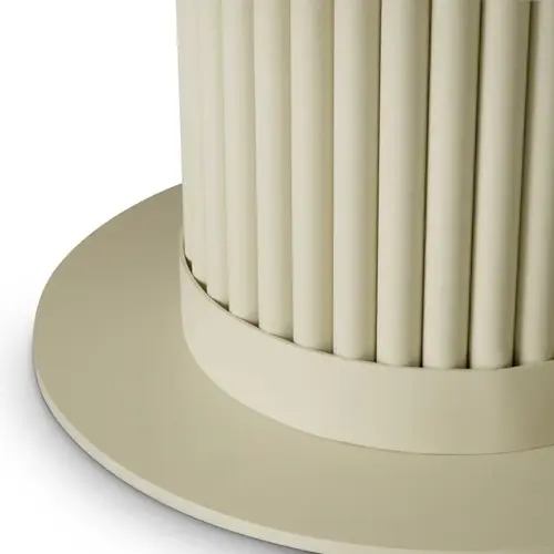 Eichholtz Volterra Outdoor Coffee Table Round - Sand Finish | Cream Ceramic Top