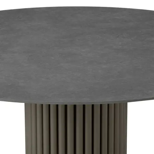 Eichholtz Volterra Outdoor Coffee Table Round - Bronze Finish | Grey Ceramic Top Eichholtz Volterra Outdoor Coffee Table Round - Bronze Finish | Grey Ceramic Top
