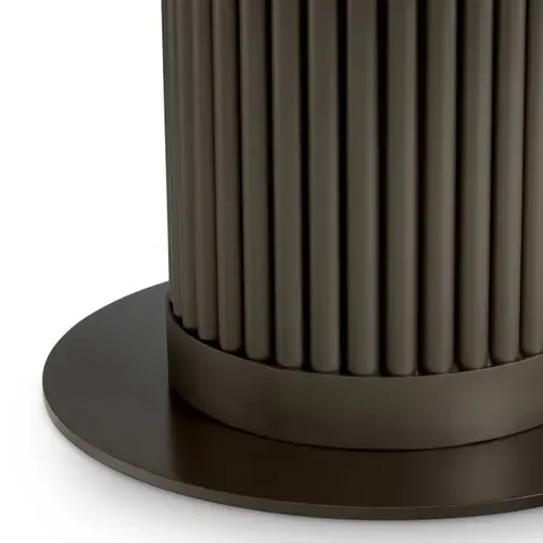 Eichholtz Volterra Outdoor Coffee Table Round - Bronze Finish | Grey Ceramic Top Eichholtz Volterra Outdoor Coffee Table Round - Bronze Finish | Grey Ceramic Top