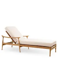 Manzo Outdoor Daybed – Natural Teak | Flores Off-White