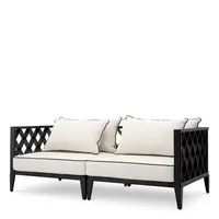 Ocean Club S Outdoor Sofa - Black Finish | Sunbrella Canvas