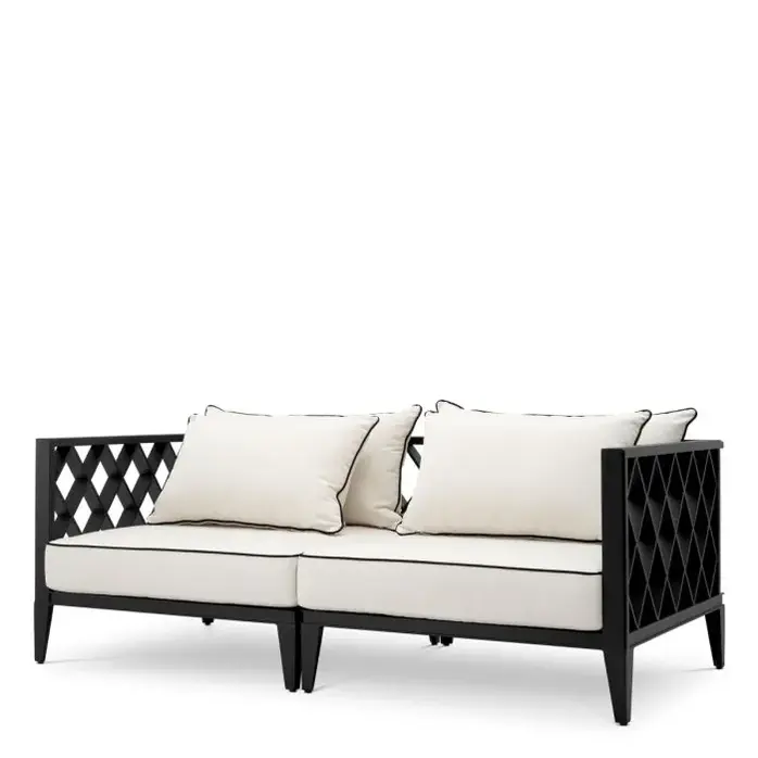Eichholtz Ocean Club S Outdoor Sofa - Black Finish | Sunbrella Canvas