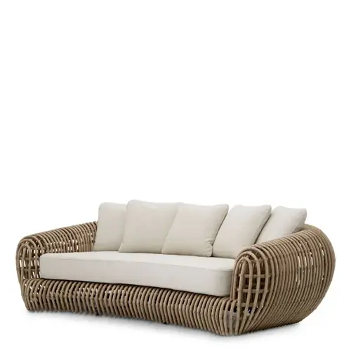 Eichholtz Siderno Outdoor Sofa - Faux Rattan | Viola Sand