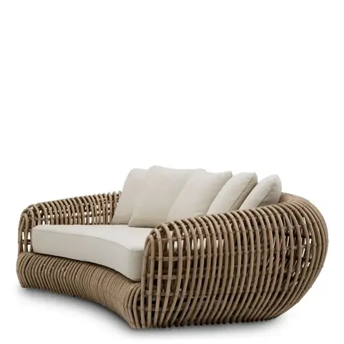 Eichholtz Siderno Outdoor Sofa - Faux Rattan | Viola Sand