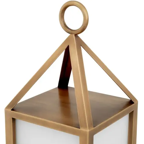 Eichholtz Riserva Outdoor Wandlamp – Antique Brass | White Glass