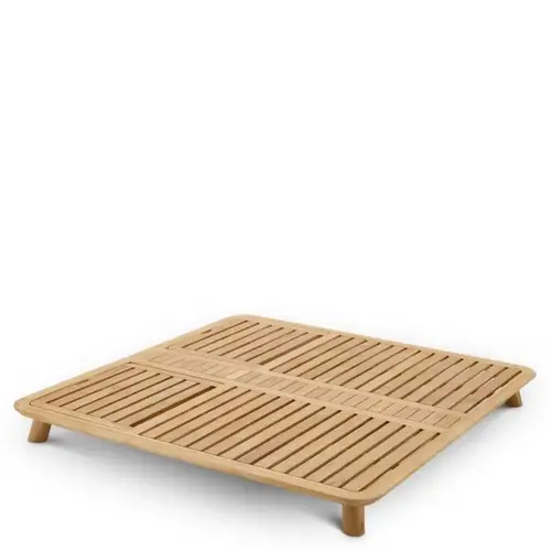 Eichholtz Weston Double Outdoor Daybed – Natural Teak | Viola Sand