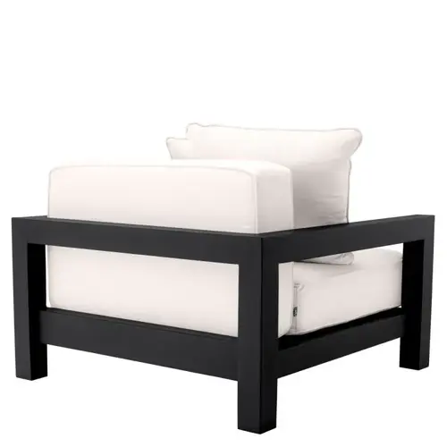 Eichholtz Cap-Antibes Outdoor Chair - Black Finish | Sunbrella Canvas