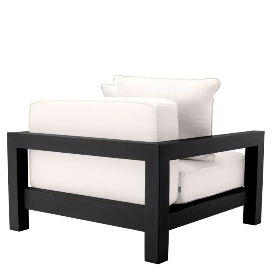 Eichholtz Cap-Antibes Outdoor Chair - Black Finish | Sunbrella Canvas