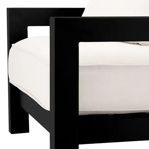 Eichholtz Cap-Antibes Outdoor Chair - Black Finish | Sunbrella Canvas