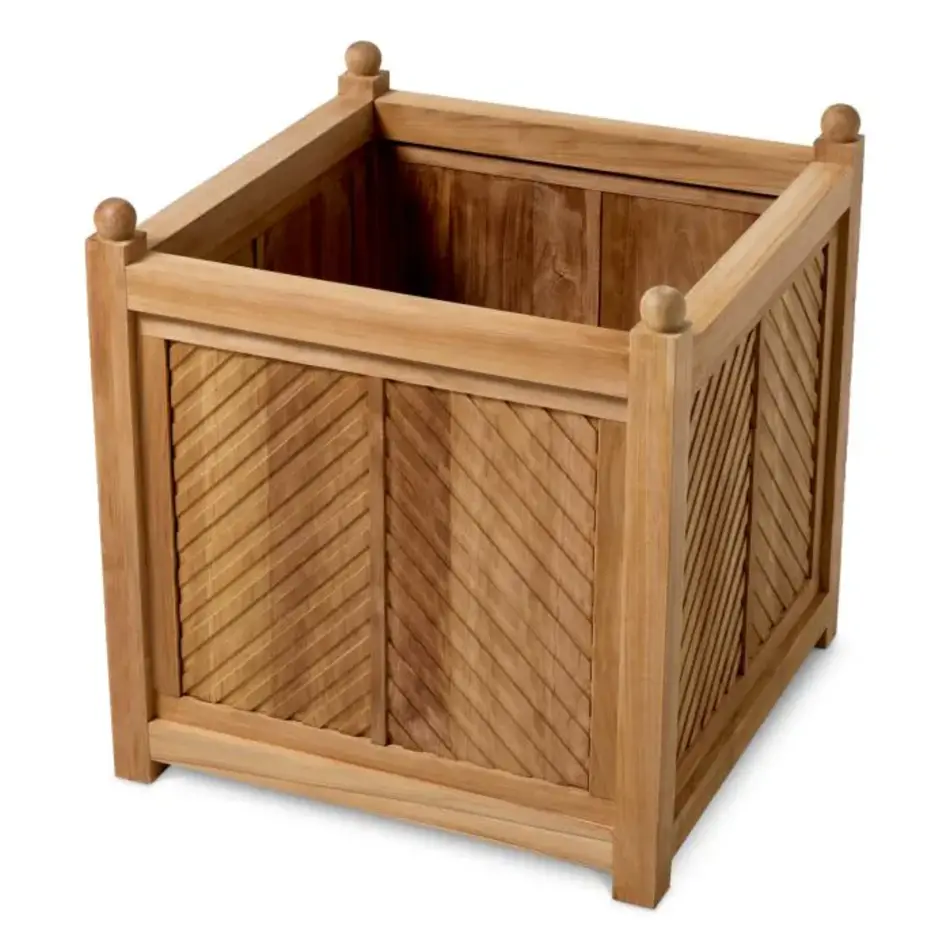 Eichholtz Stanmore Outdoor Planter - Natural Teak