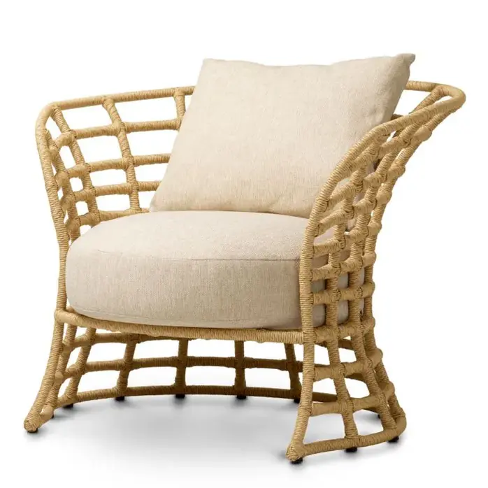 Eichholtz Paxton Outdoor Chair – Faux Rattan | Carron Sand